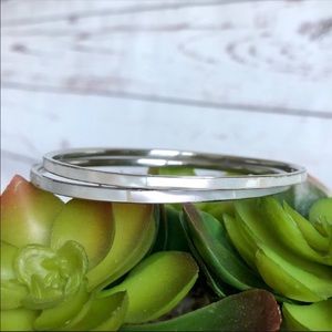 Vintage Set 2 Mother of Pearl Bangles stackable